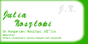 julia noszlopi business card